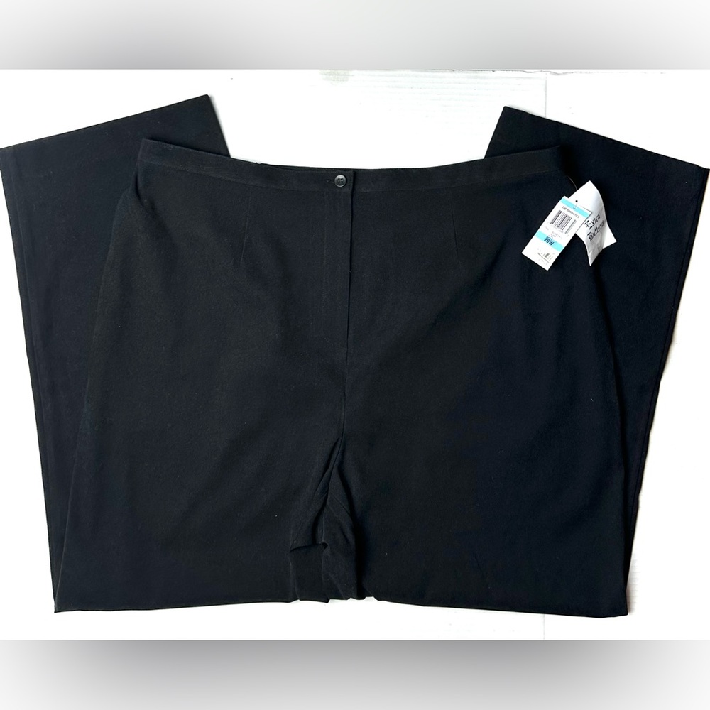 JM Collection Womens Plus 20W Black Comfort Waist Dress Pants Vintage‎ Stretch